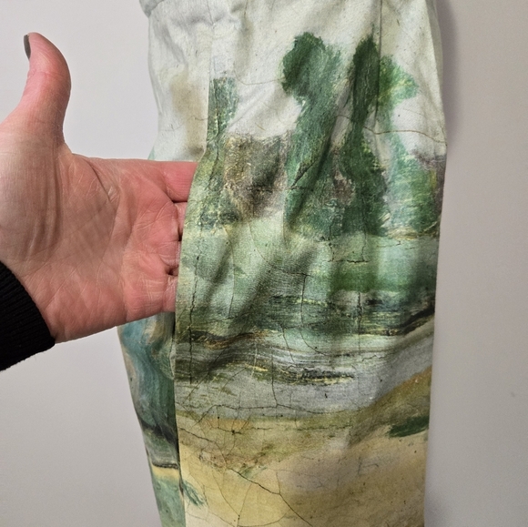 Odille Anthropologie Impressionist Print Sleeveless Cotton Dress. Size 0 - Picture 5 of 12